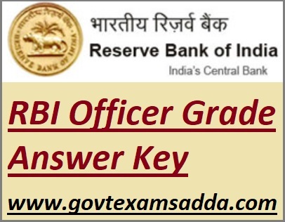 RBI Grade B Exam Answer Key 2022