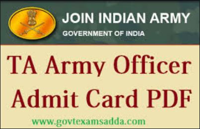 Territorial Army Admit Card 2022