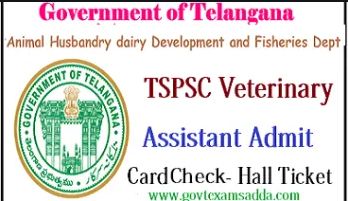 TSPSC Veterinary Assistant Admit Card 2022