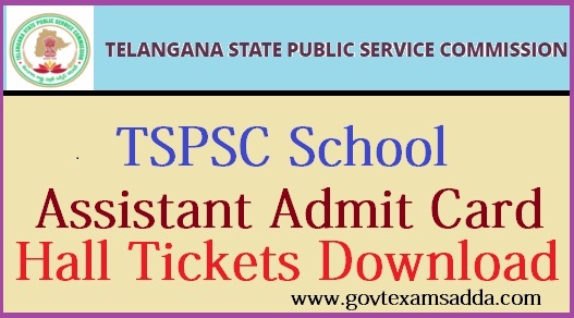 TSPSC School Assistant Hall Ticket 2022