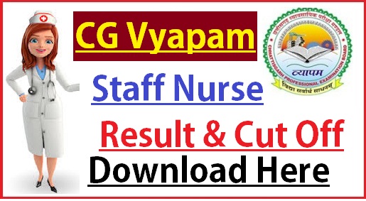 CG Vyapam Staff Nurse Result 2022