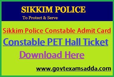 Sikkim Police Admit Card 2022
