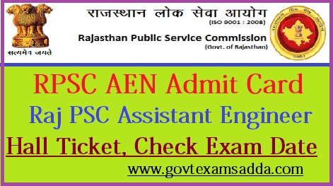 RPSC Assistant Engineer Admit Card 2022