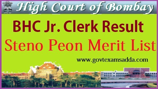 Bombay High Court Junior Clerk Result 2022
