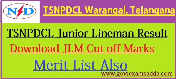 TSNPDCL Junior Lineman Result 2022