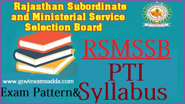 RSMSSB PTI Syllabus 2022