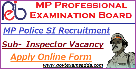 MP Police SI Recruitment 2023