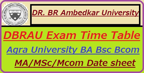 Agra University Time Table 2022