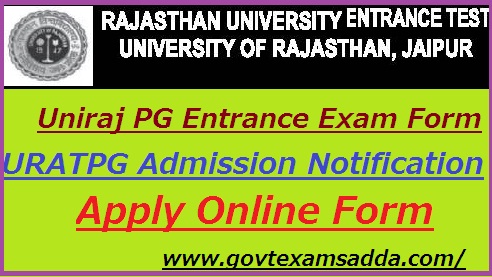 Rajasthan University PG Entrance Exam Form 2022