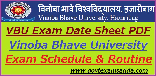 Vinoba Bhave University Date Sheet 2023