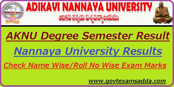 Adikavi Nannaya University Degree Result 2023