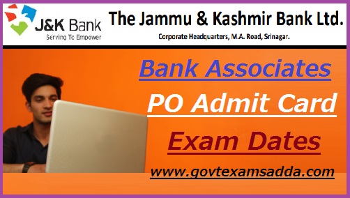 J&K Bank Banking Associates Admit Card 2022