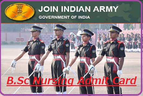 Indian Army BSC Nursing Admit Card 2022