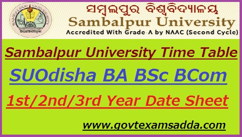 Sambalpur University Time Table 2023