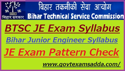 BTSC Bihar Junior Engineer Syllabus 2023