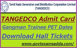 TANGEDCO Admit Card 2020