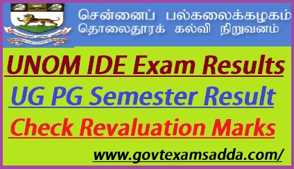 Madras University IDE Result 2023