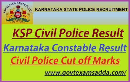 KSP Civil Police Constable Result 2022
