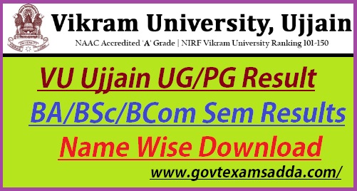 Vikram University Result 2023