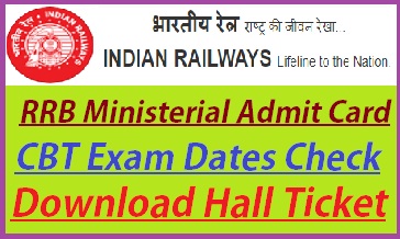 RRB Ministerial Admit Card 2022-23