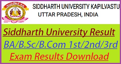 Siddharth University Result 2023