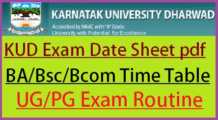 Karnatak University Date Sheet 2022