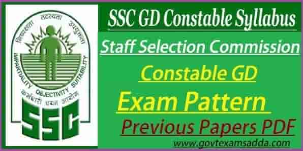 SSC Constable GD Written Exam Pattern 2022