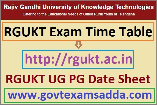 RGUKT Exam Time Table 2023