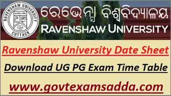 Ravenshaw University Exam Time Table 2023
