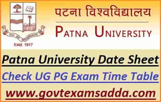 Patna University UG PG Exam Date Sheet 2022