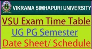 VSU Exam Time Table 2023 Download UG/PG Semester Exam Schedule