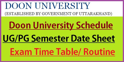 Doon University Date Sheet 2023