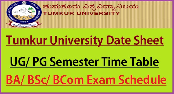 TUMKUR University Date Sheet 2023