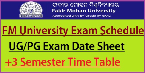 Fakir Mohan University Exam Schedule 2023