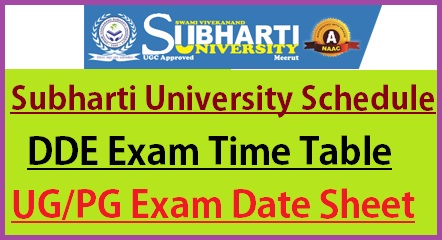 Subharti University Exam Schedule 2023