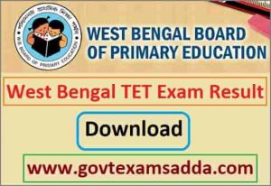 West Bengal TET Exam Result 2022