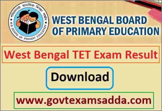 West Bengal TET Exam Result 2021