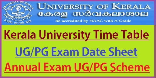 Kerala University Date Sheet 2022