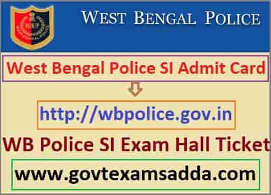 West Bengal Police SI Admit Card 2021-22