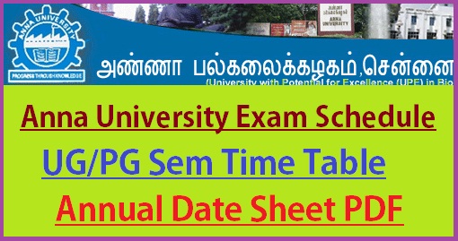 Anna University Time Table 2023