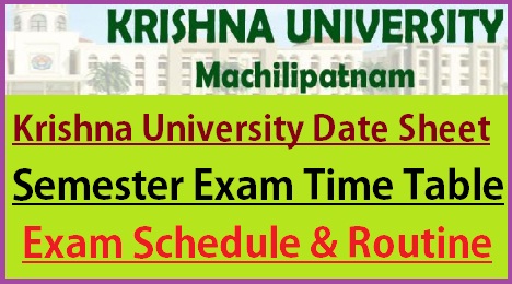 Krishna University Degree Time Table 2023