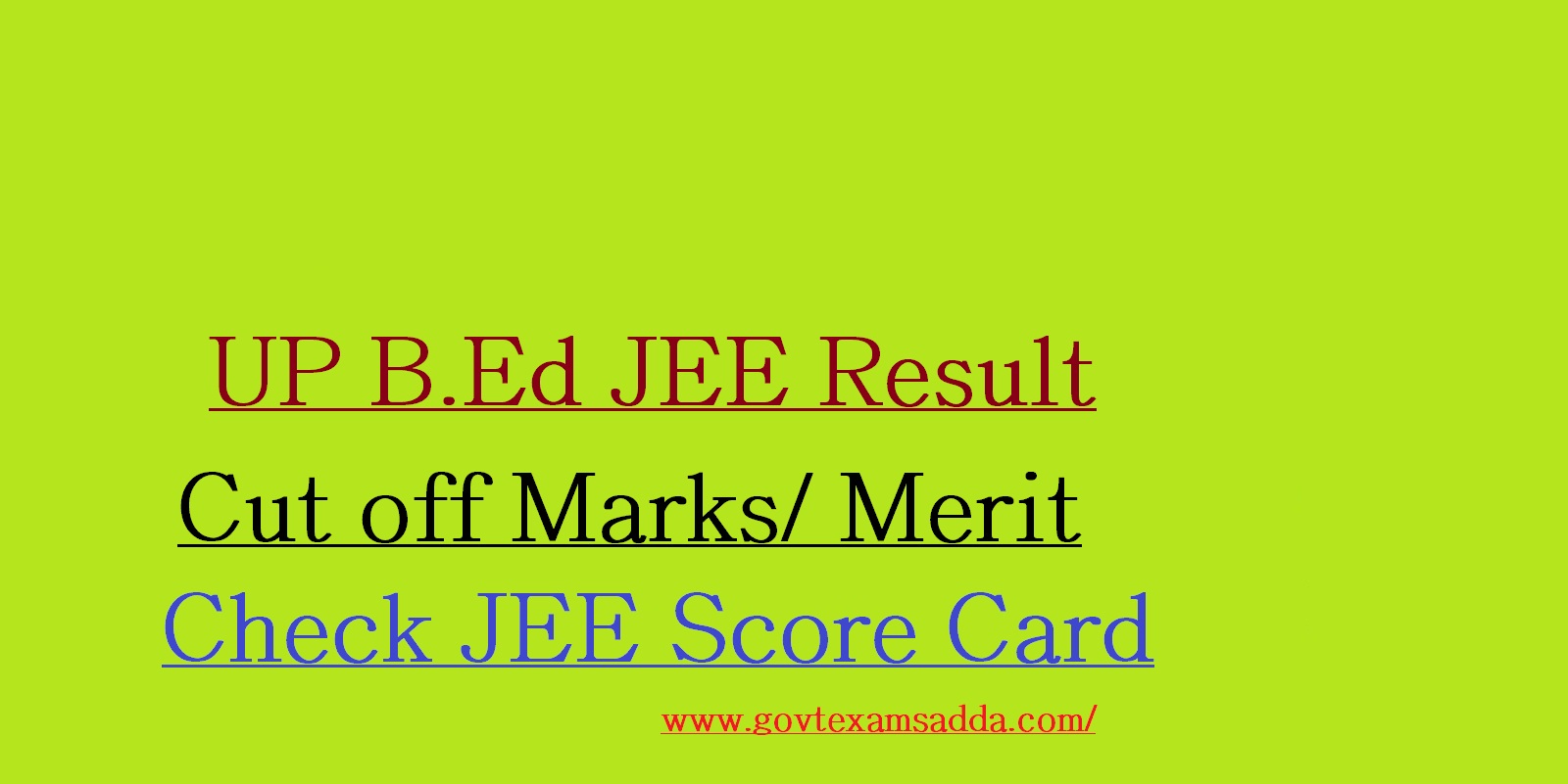UP JEE BEd Result 2022