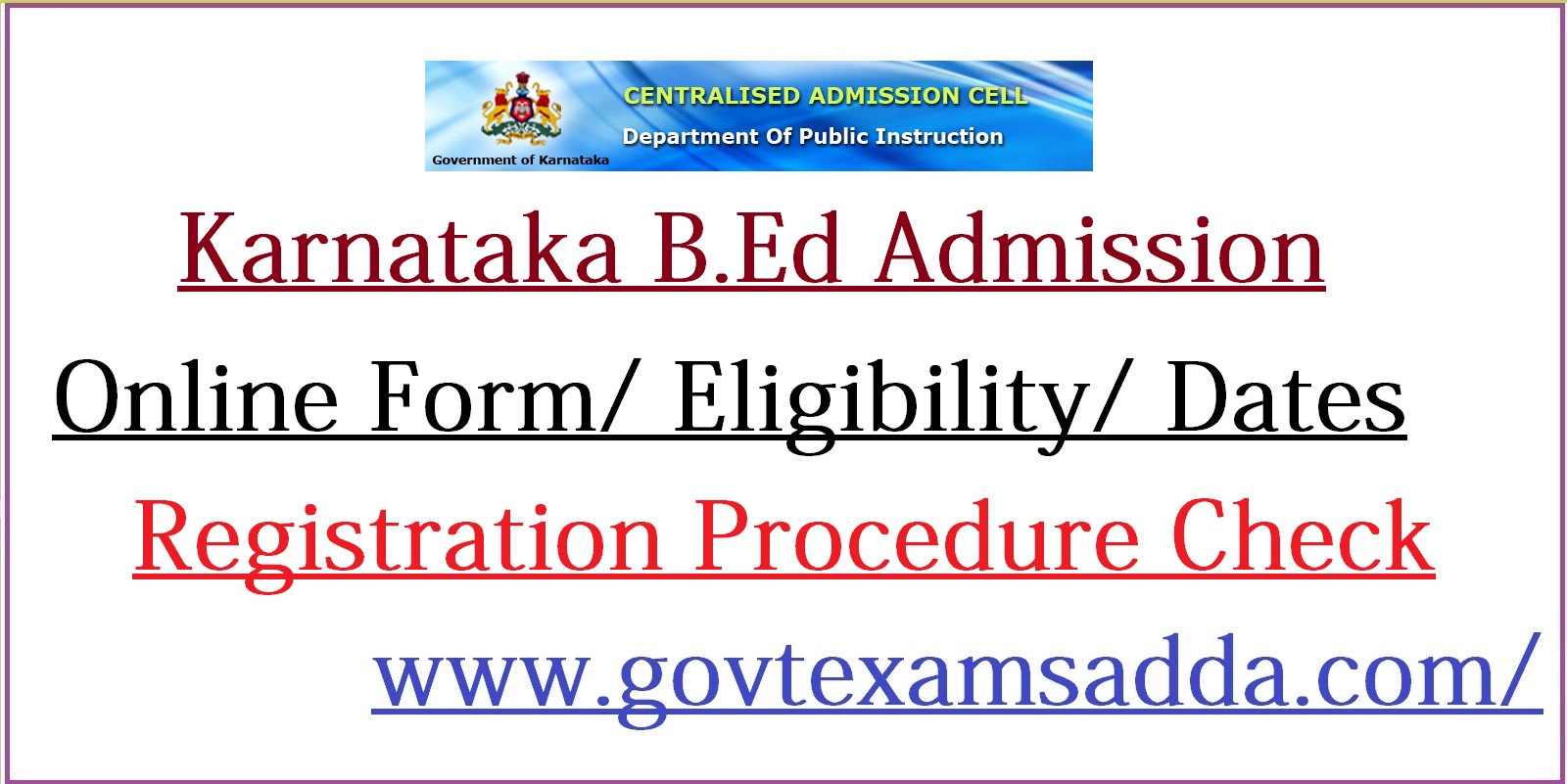Karnataka B.Ed Admission 2023