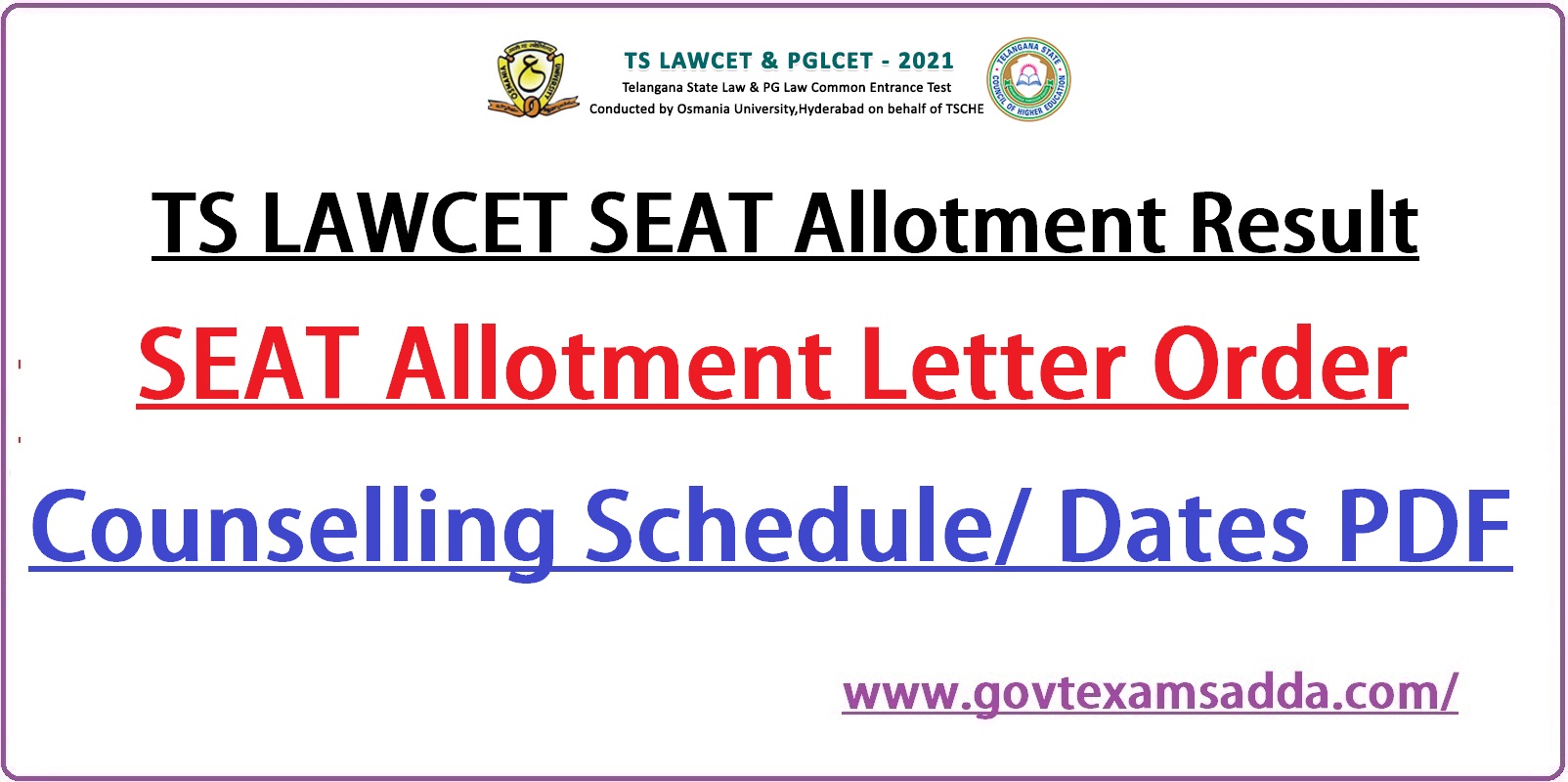 TS LAWCET Seat Allotment Result 2022
