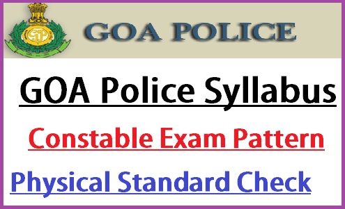 Goa Police Syllabus 2023