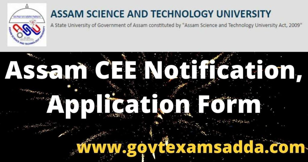 Assam CEE 2022 Online Form