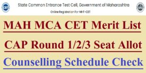 MAH MCA CET Final Merit List 2023