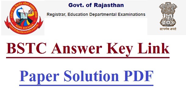 Rajasthan BSTC Answer Key 2023